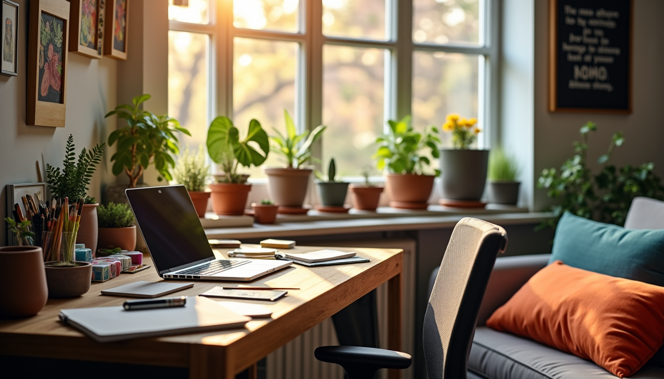 Créer un espace de travail créatif chez soi